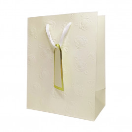 Пакет ЛЮКС Розы с тиснением размер 18*23*10см