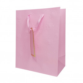 Пакет ЛЮКС Розы с тиснением размер 18*23*10см