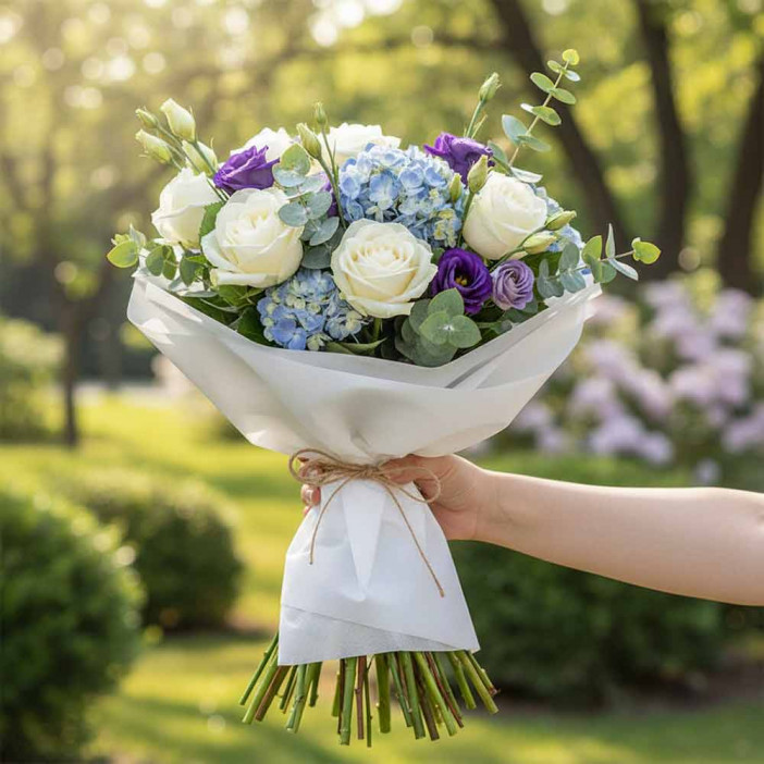 Пленка в рулоне Мерцание белая размер 49см*4,6м 150мкм