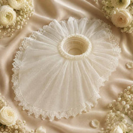 Манжетка для букета овальная молочная размер 33*23см