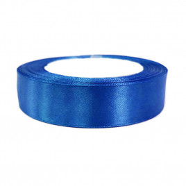 Лента атласная синяя размер 2,5см*23м