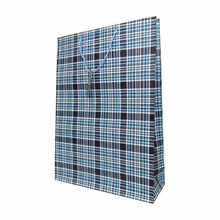 Пакет матовый бумажный МЭН+клетка размер 32*45*10см
