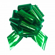 Бант-шар Гигант голография зеленый размер 10см