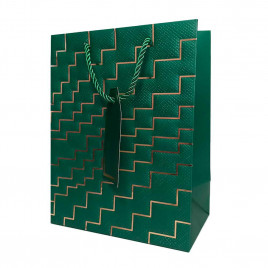 Пакет ЛЮКС Золотые ступеньки с тиснением размер 18*23*10см