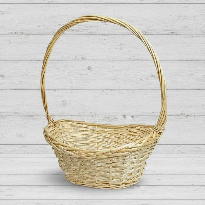Корзина овальная ива светлая в 2-х размерах
