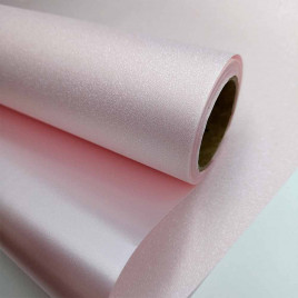 Пленка в рулоне Мерцание пастельно-розовая размер 49см*4,6м 150мкм