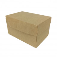 Коробка для пирожных и десертов крафт размер 150*100*85мм уп 10шт