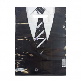 Пакет с вырубной ручкой Галстук 31*40см 60мкм 50шт