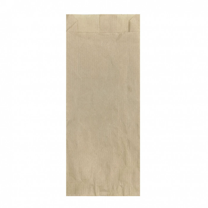 Пакет бумажный крафт под столовые приборы 40г/м2 размер 20*8*2см уп 10шт