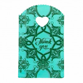 Пакет вырубной ПНД Спасибо зеленый 13*20см 45 мкм 50шт