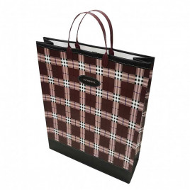 Пакет сумка размер 32*40см Sunshine коричневый в клетку