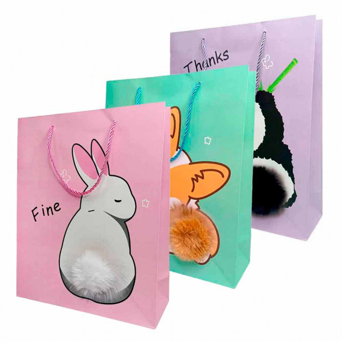 Пакет ЛЮКС Пушистик размер 26*32*12см