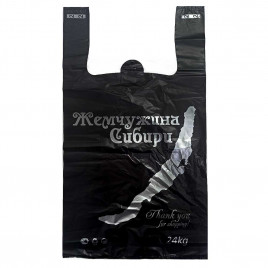 Пакет майка ПНД Жемчужина 30*56см 35мкм черный 50шт