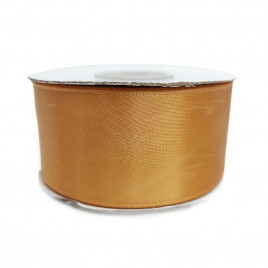 Лента атласная темно-золотая размер 4см*23м