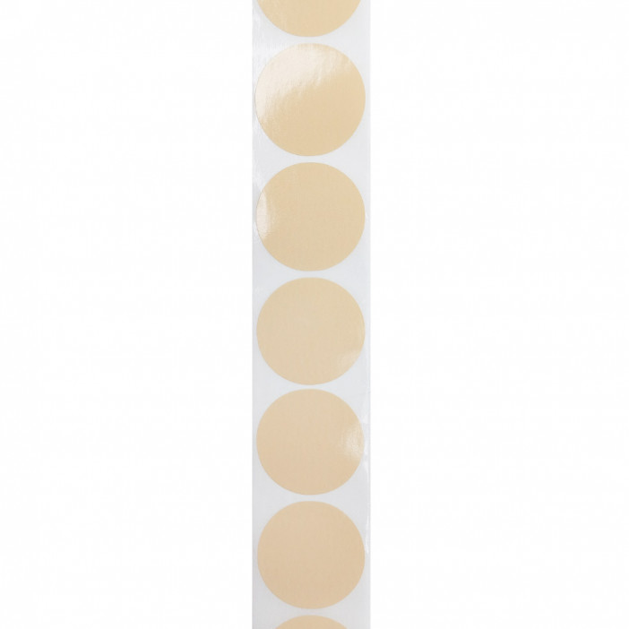 Наклейка крафт однотонная D-2,5см уп 10шт