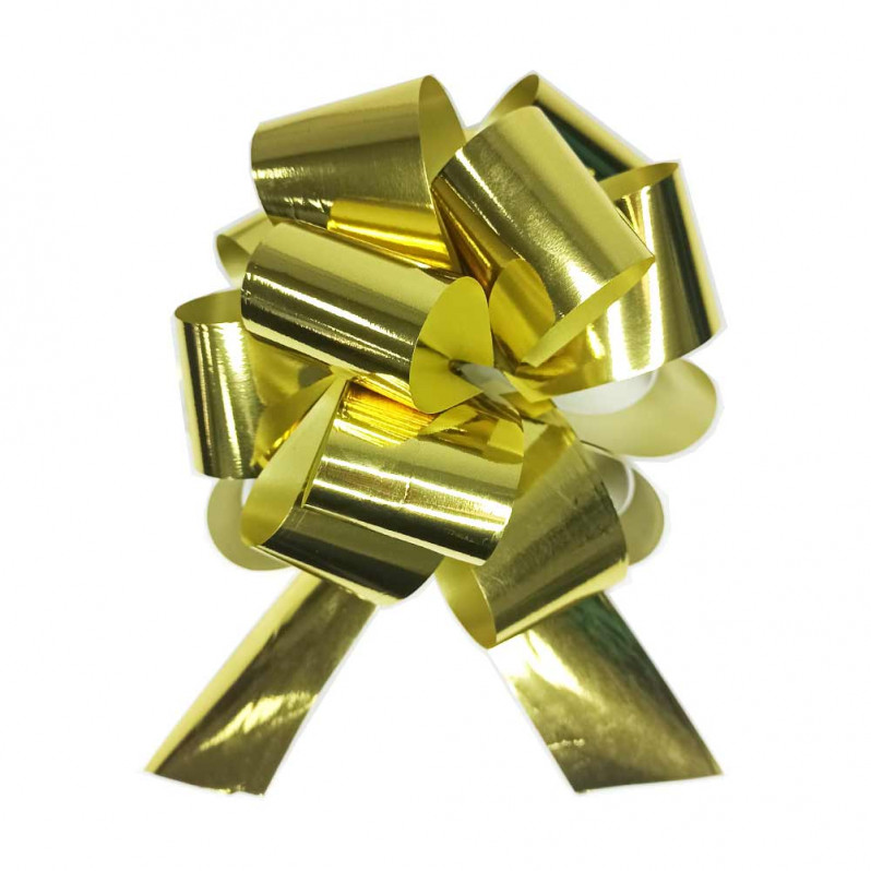 Бант-шар металл золотой размер 30*127мм