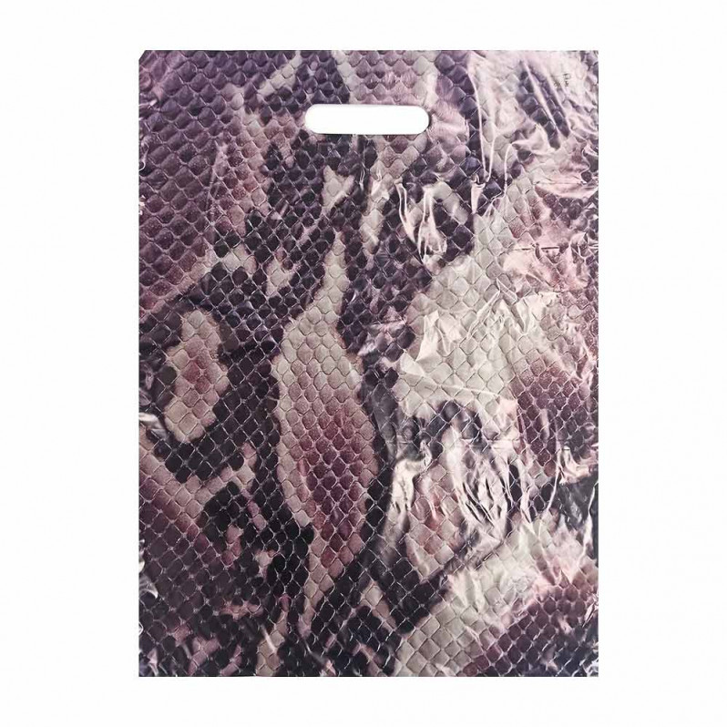 Пакет с вырубной ручкой Змеиная кожа 40*50см 40мкм 50шт