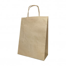 Пакет бумажный крафт с крученой ручкой 70г/м2 размер 35*45*15см уп 10шт