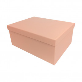 Коробка прямоугольная однотонная персиковая в 2-х размерах