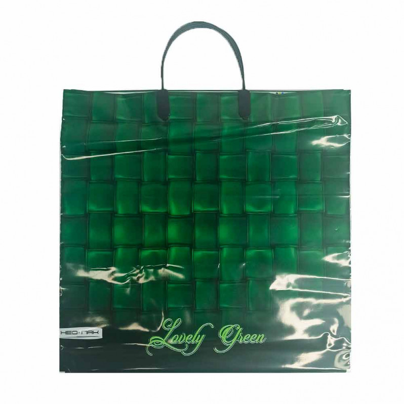 Пакет с пластмассовыми ручками Lovely green