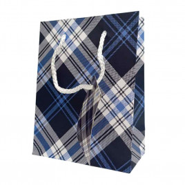 Пакет матовый бумажный МЭН+клетка размер 12*15*5,5см