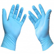 Перчатки нитриловые голубые 10 пар XS, S, M, L, XL