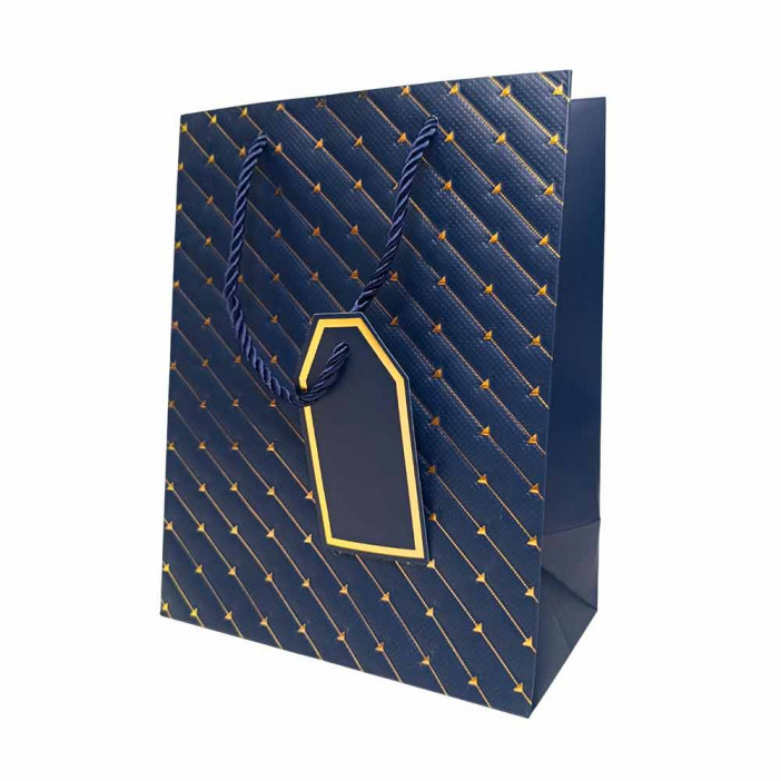 Пакет ЛЮКС Стрелки с золотым тиснением размер 18*23*10см