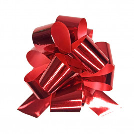 Бант-шар металл красный размер 50*160мм