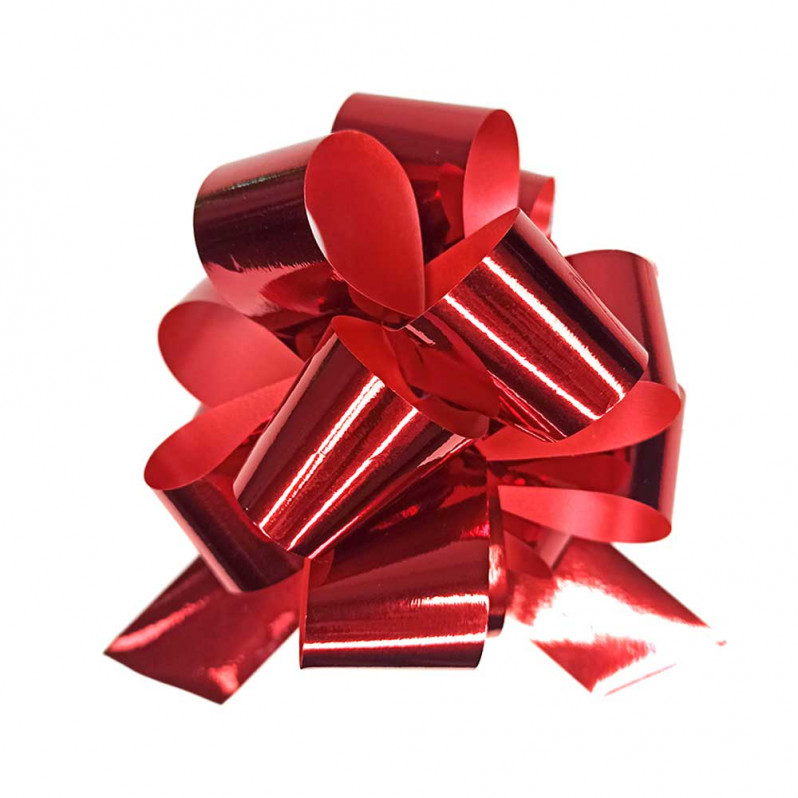 Бант-шар металл красный размер 50*160мм