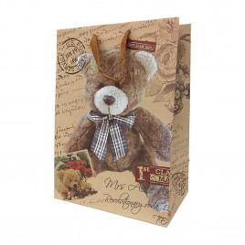 Пакет крафт Мишки размер 31*43*19см