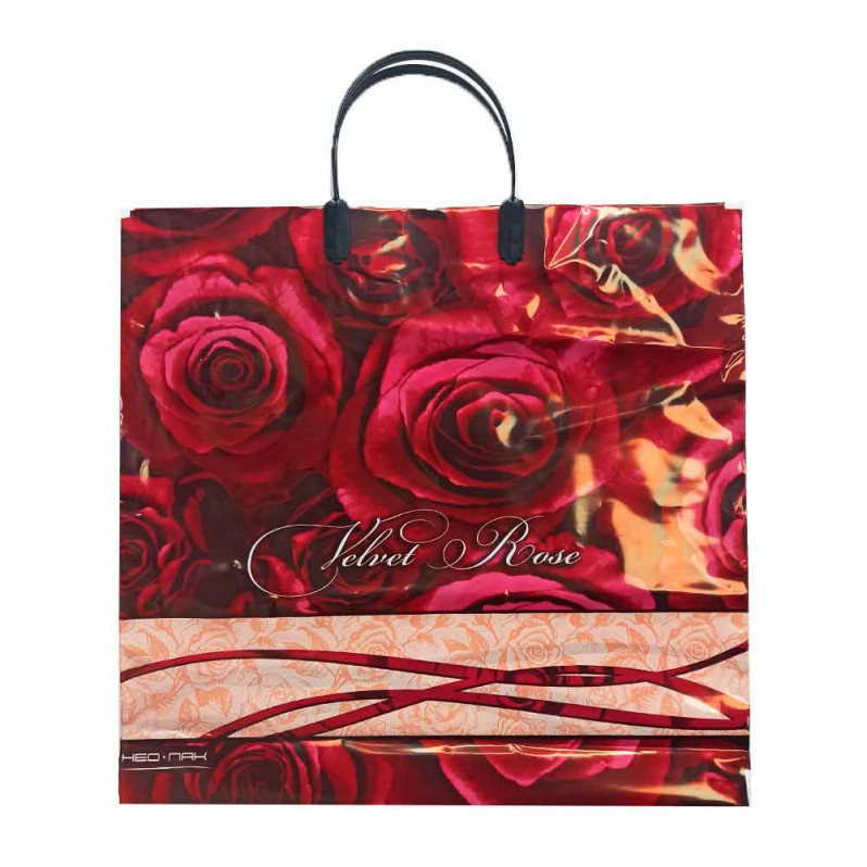 Пакет с пластмассовыми ручками 36*40см Velvet rose 10шт