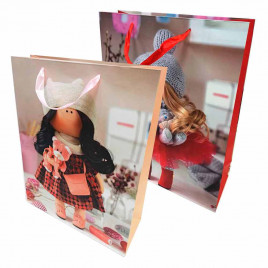 Пакет ЛЮКС Кукла с игрушкой размер 31*40*12см