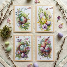Мини-открытка Пасха ассорти 7*10см арт 04