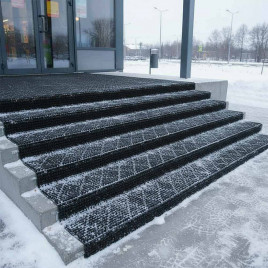 Дорожка щетина на ПВХ основе Ромб 0,9*15м черная