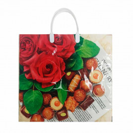 Пакет с пластмассовыми ручками 36*40см Конфеты 10шт