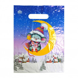 Пакет вырубной ПВД Мышонок на месяце 20*30см 35 мкм 100шт