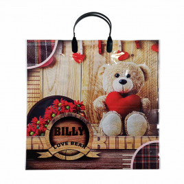 Пакет с пластмассовыми ручками 36*40см Билли 10шт