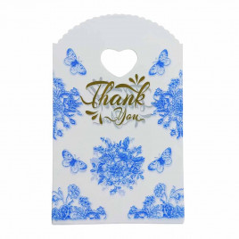 Пакет вырубной ПНД Спасибо с бабочками 13*20см 45 мкм 50шт