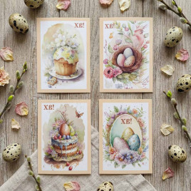 Мини-открытка Пасха ассорти 7*10см арт 05