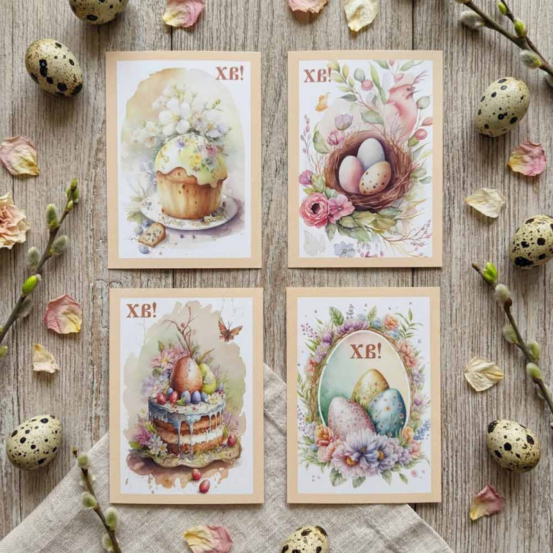 Мини-открытка Пасха ассорти 7*10см арт 05