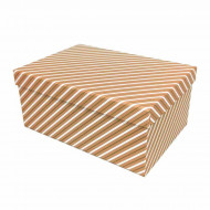 Коробка прямоугольная Косые полосы коричневая в 10-ти размерах