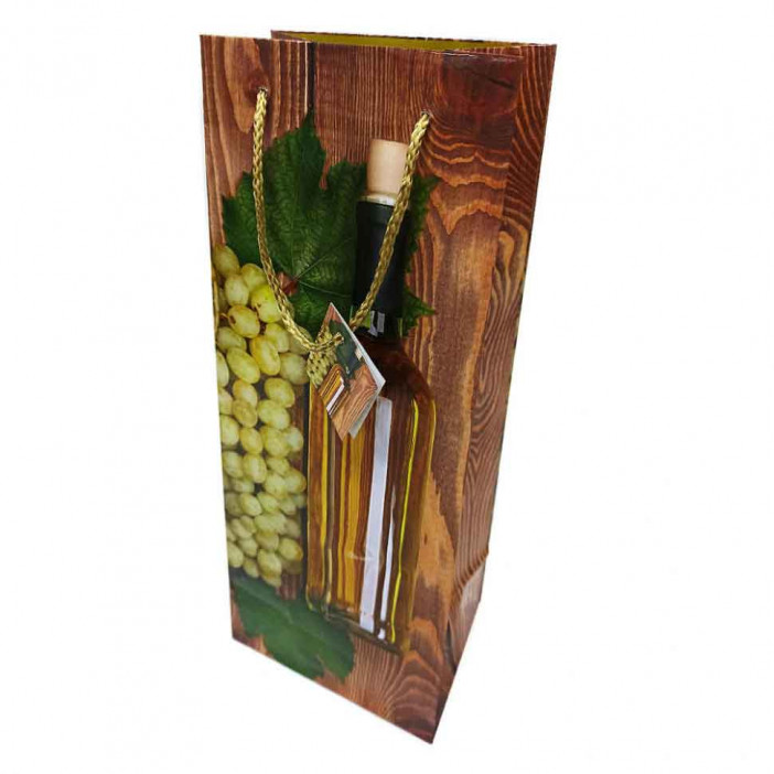 Пакет под бутылку ламинированный Вино размер 14*35*11см