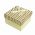 Коробка квадрат Ромбики с бантом размер 9*9*5см