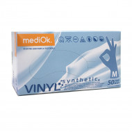 Перчатки синтетический винил сиреневые MediOk M, XL