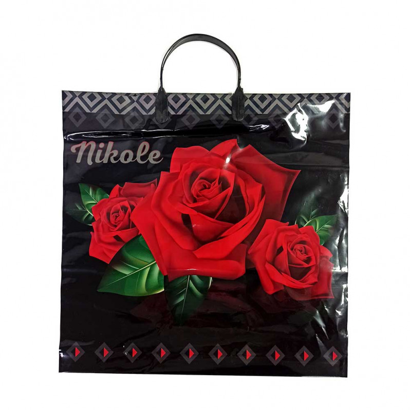 Пакет с пластмассовыми ручками 36*40см Nikole 10шт