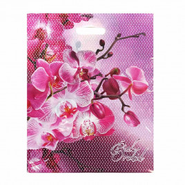 Пакет с вырубной ручкой Цветок 38*47см 60мкм 50шт