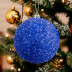 Шар-декор новогодний синий размер d-15см
