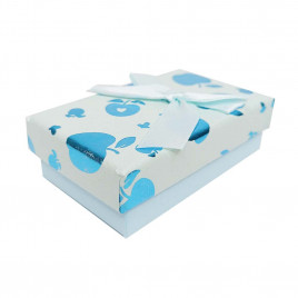 Коробка прямоугольная Яблоко с бантом размер 5*8*2,5см