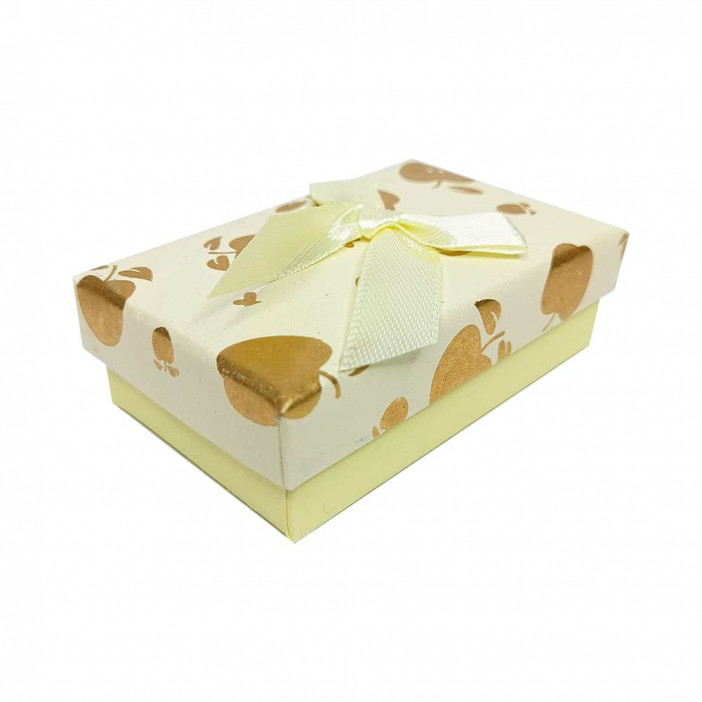 Коробка прямоугольная Яблоко с бантом размер 5*8*2,5см