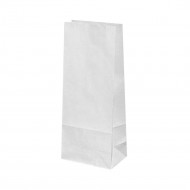 Пакет бумажный белый с прямоугольным дном 70г/м2 размер 33*12*8см уп 10шт